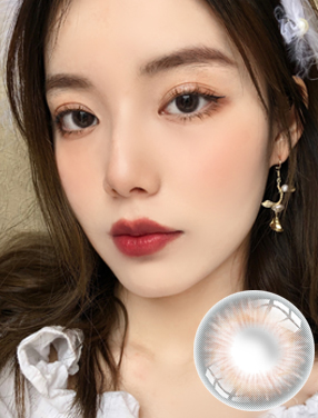 艾樂視美瞳年拋1片-一念粉棕