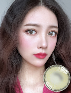 艾樂視美瞳年拋黎霧系列1片瓶裝-芝本綠（黃棕）